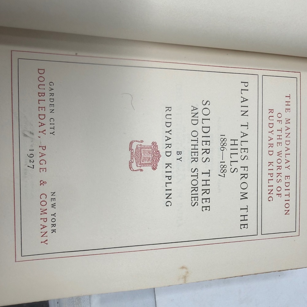 Rudyard Kipling 1927 Mandalay Edition 5 Vol Set Doubleday Page Burgundy Gilt - Picture 8 of 12